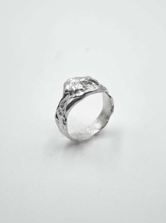 rsd13 // silver monster ring with hole