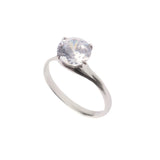 Between Us Ring — Silver, alternative engagement ring with micro-asymmetry