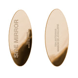 Le Miroir Ovale Gold Earring — oval mirror earring in gold-plated silver