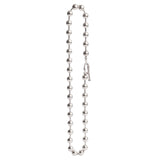 Boules Métalliques Necklace — sterling silver ball chain necklace, unisex