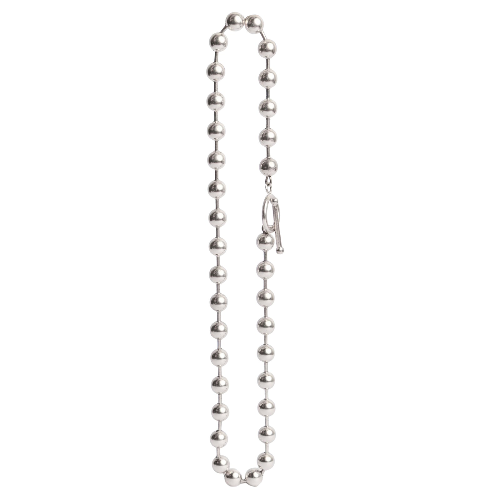 Boules Métalliques Necklace — sterling silver ball chain necklace, unisex
