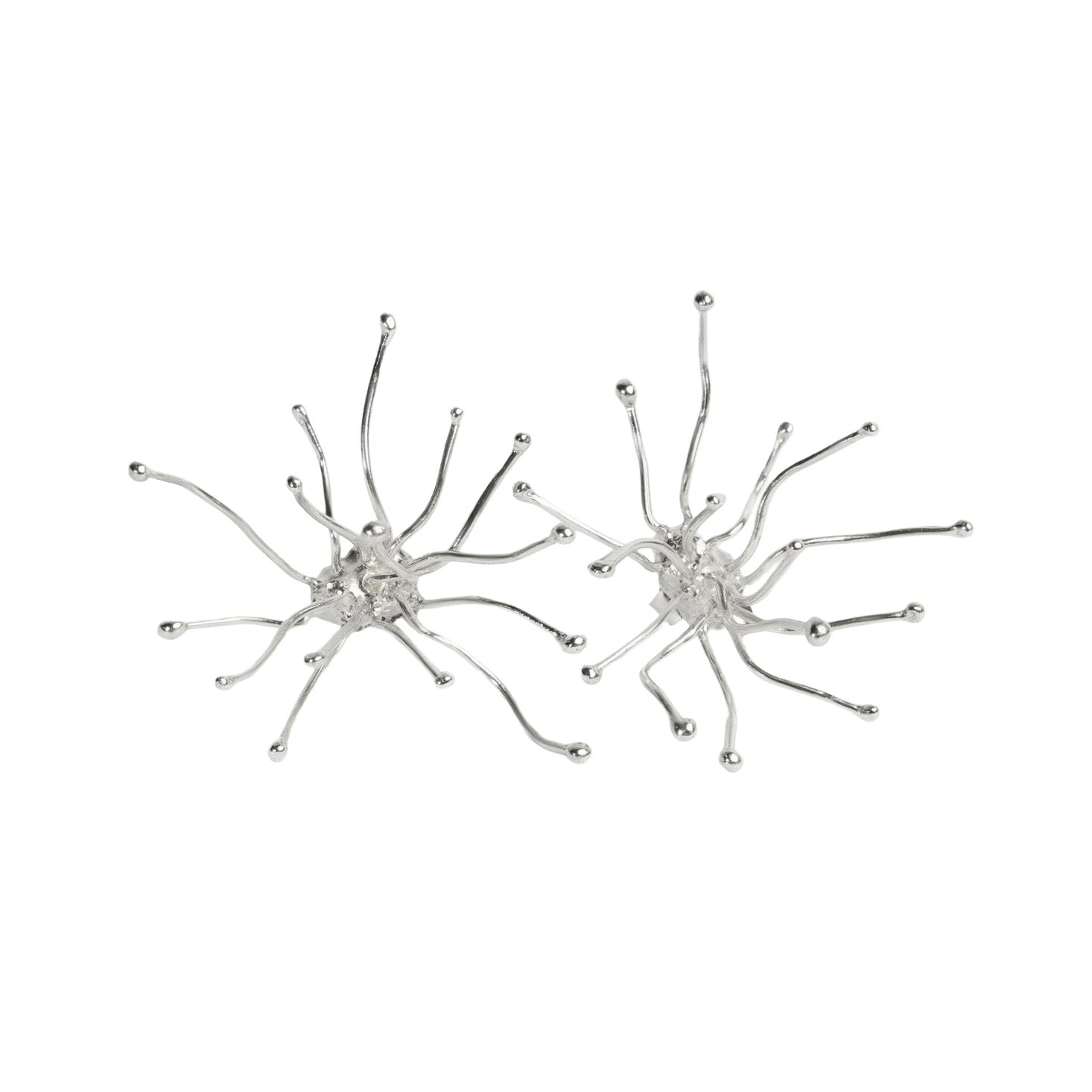 Silver Fleurs Sauvages Earrings — Silver, wild organic flower earrings