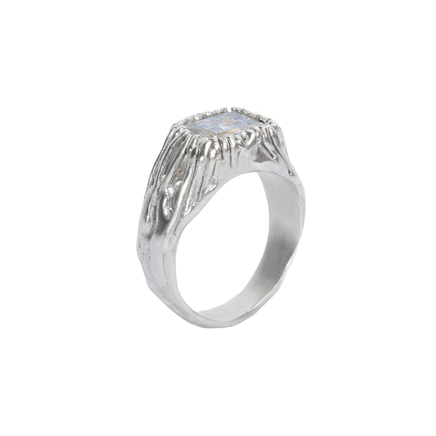 Carvé Signet Ring snow white