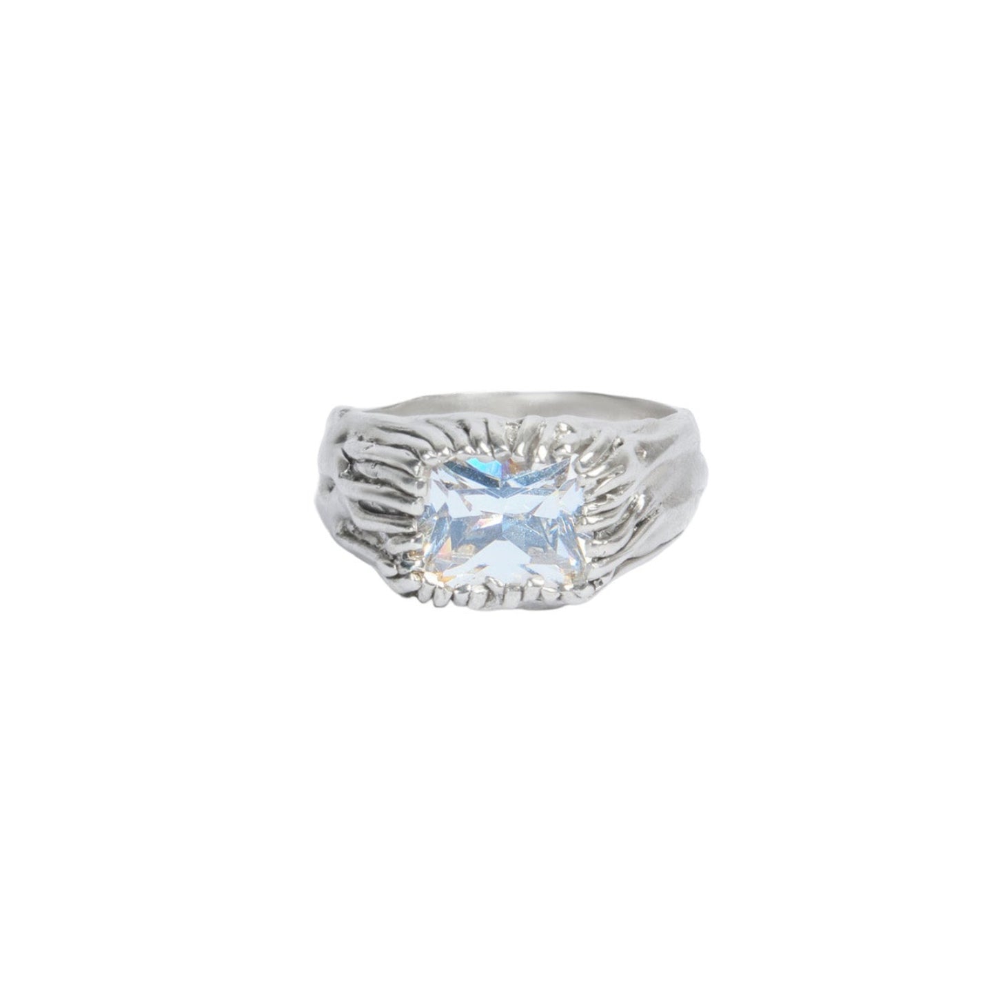 Carvé Signet Ring snow white