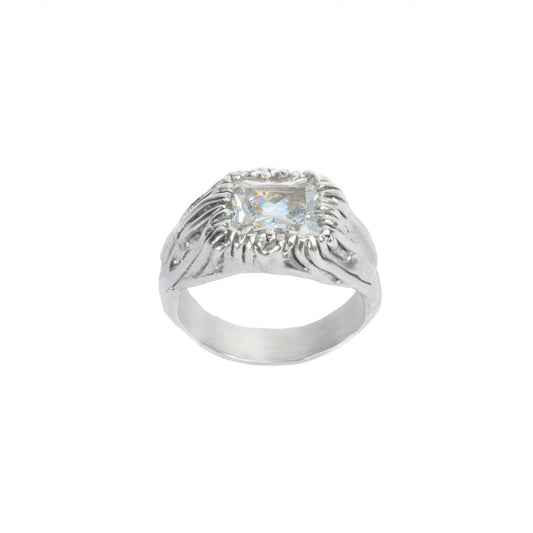 Carvé Signet Ring snow white