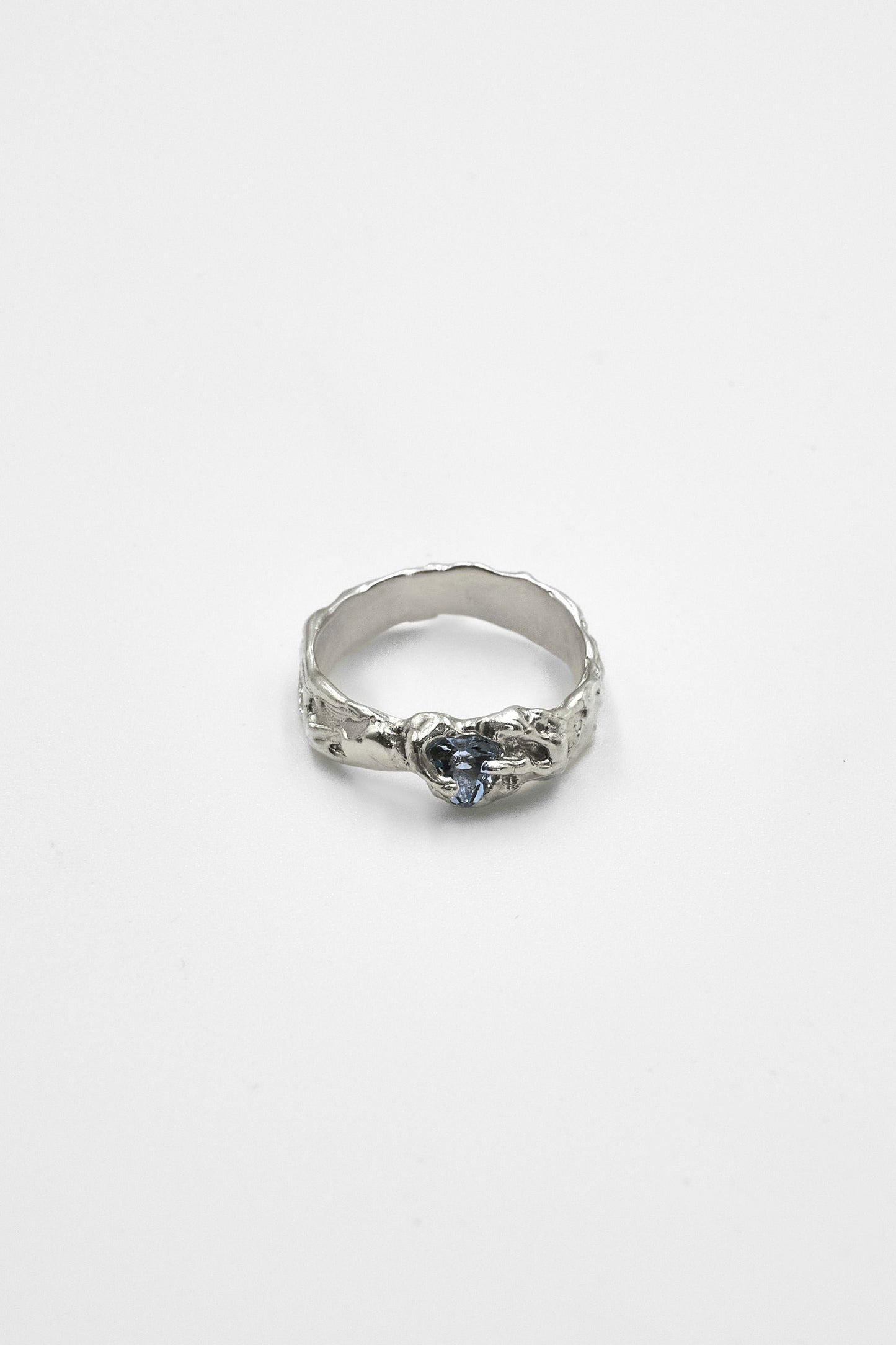 Silver ring topaz stone joyas joyeria barcelona