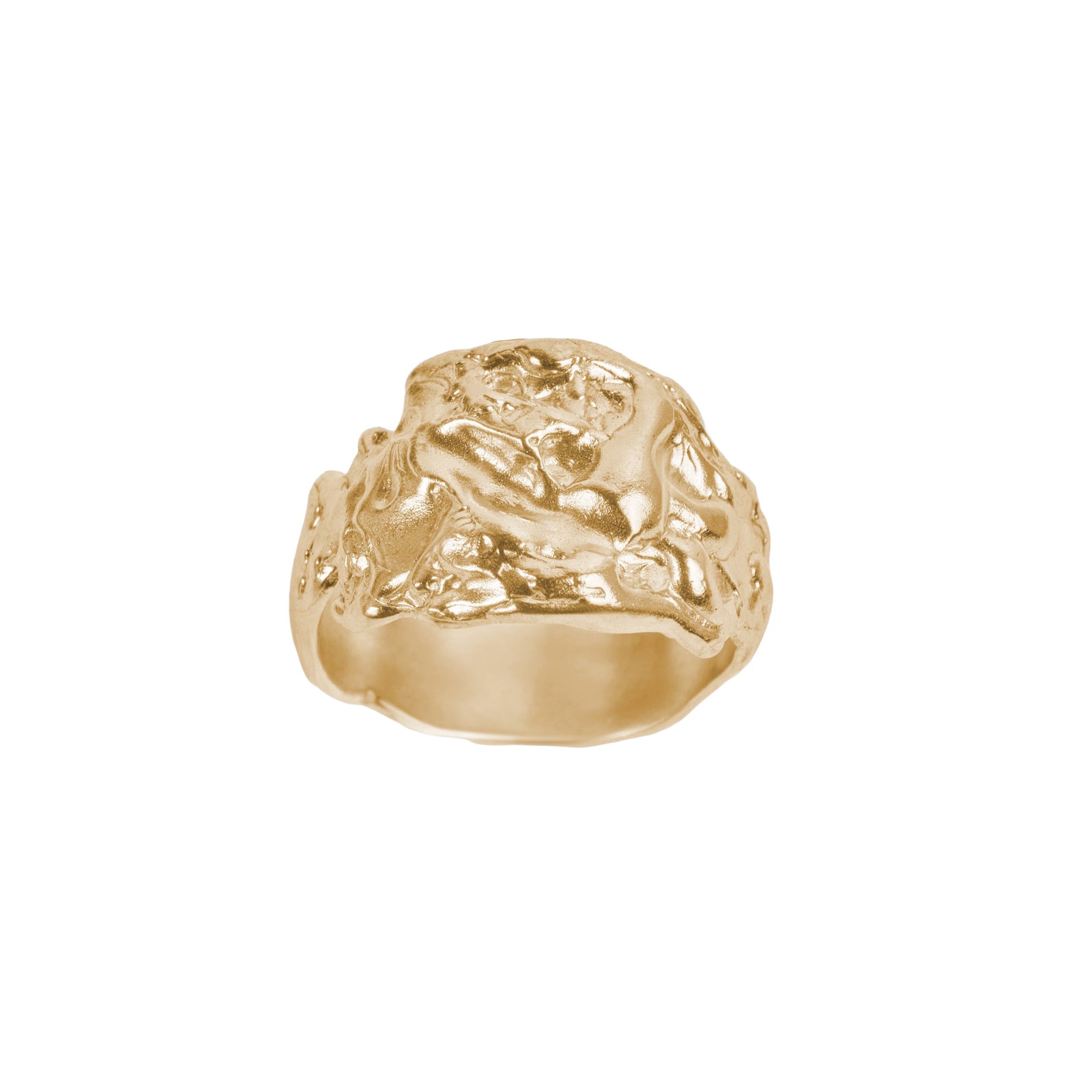 Solid Molten Ring — Gold plated silver