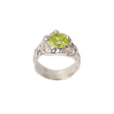 Tentacule Ring — Silver, Acid Green zirconia