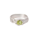 Petit Tentacule Ring — Silver, Acid Green zirconia, top view