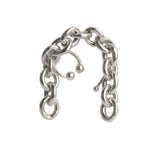 Chain Percé Earring — sterling silver chain arc mono earring with piercing