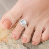 Tentacule Toe Ring — Silver, sculptural sterling silver toe ring
