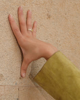 Petit Tentacule Ring — Silver, Acid Green zirconia, worn on hand
