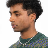 Boules Métalliques Necklace — sterling silver ball chain necklace, unisex