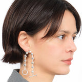 Boules Métalliques Mono Earring — Silver, ball chain mono earring