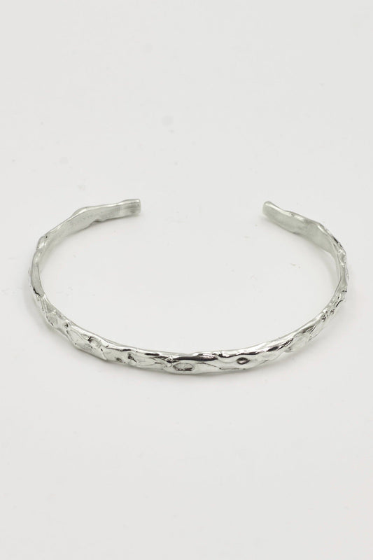 Silver adjustable cuff bracelet