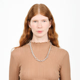 Percé Duo Chain Set — modular sterling silver chain necklace and bracelet with piercing, unisex