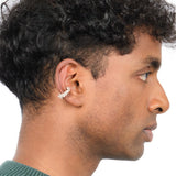 Mini Bubbles Ear Cuff — sterling silver ear cuff with bubble texture, no piercing needed